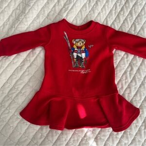 Ralph Lauren Red Polo Bear Graphic Dress